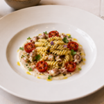 Gnocchi di Patate Ripieni di Cassoeula, Crema di Verza e Ostriche